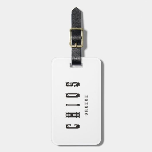 Étiquette À Bagage Chios Grèce (Devant Vertical)