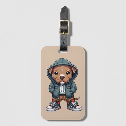 Étiquette À Bagage Chiot1 (Devant Vertical)