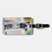 Étiquette À Bagage Chiot allemand sur le sentier de randonnée (Devant horizontal)