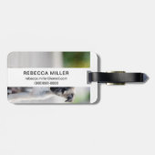 Étiquette À Bagage Chiot allemand sur le sentier de randonnée (Dos horizontal)