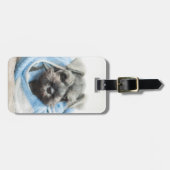 Étiquette À Bagage Chiot après Bath (Devant horizontal)