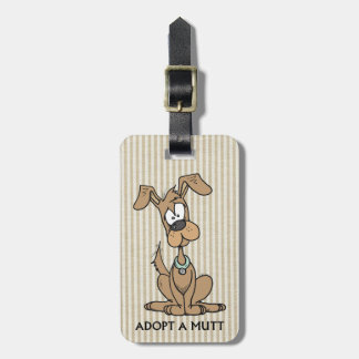 Étiquette À Bagage chiot brun/adopter un mouton