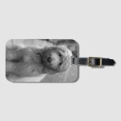 Étiquette À Bagage Chiot De Goldendoodle En Jardin (Devant Horizontal)