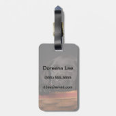 Étiquette À Bagage Chiot de récupération du labrador noir dans un pan (Dos Vertical)