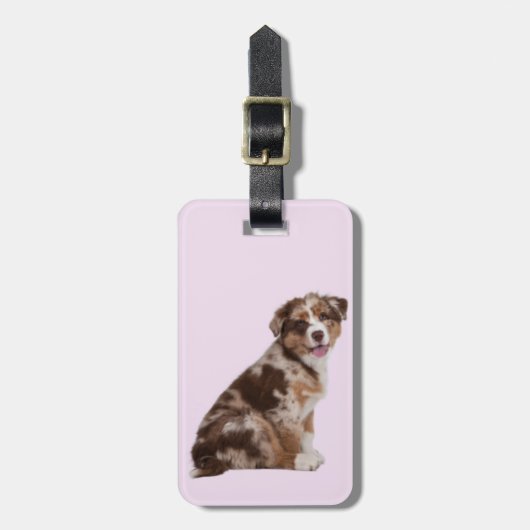 Étiquette À Bagage Chiot Golden Retriever | (Devant Vertical)