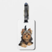 Étiquette À Bagage Chiot mignon de yorkie (Dos Vertical)