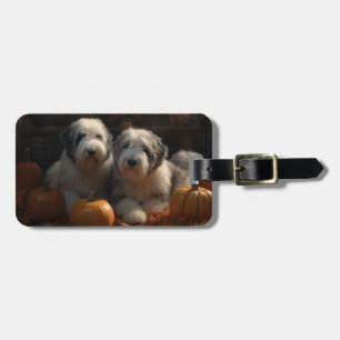 Étiquette À Bagage Chiot Old English Sheepdog Délice d'Automne Citrou