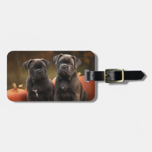 Étiquette À Bagage Chiots Cane Corso Délice d'Automne Citrouille