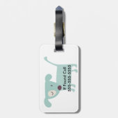 Étiquette À Bagage Chiots, étoiles et fleurs (Dos Vertical)