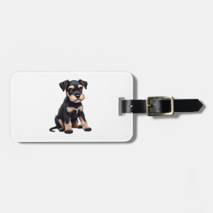Étiquette À Bagage Chiots Schnauzer Nain (3)