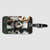 Étiquette À Bagage Chiots super mignons sur le canapé 2 (Devant Horizontal)