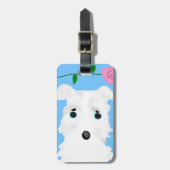 Étiquette À Bagage Chiro le terrier de Jack Russell de chien (Devant Vertical)