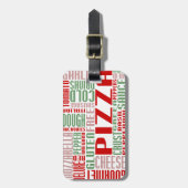 Étiquette À Bagage chitChat à la pizza (Devant Vertical)