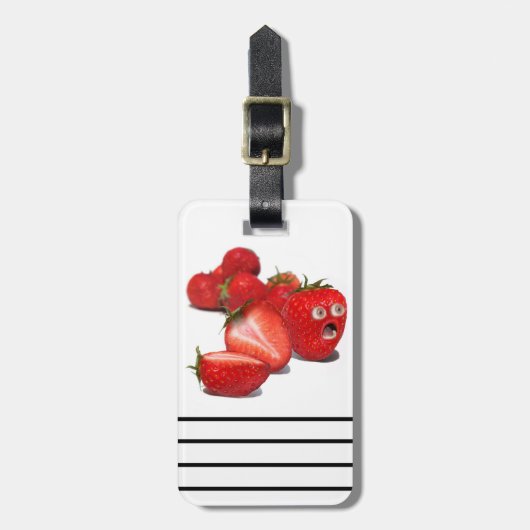 Étiquette À Bagage Choc de fraise (Devant Vertical)
