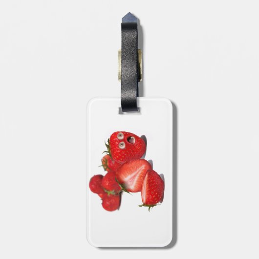 Étiquette À Bagage Choc de fraise (Dos Vertical)