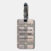 Étiquette À Bagage Chocolat de luxe fait main dans une boîte (Dos Vertical)