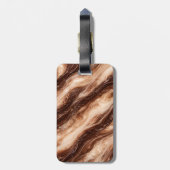 Étiquette À Bagage Chocolate Milkshake Marble Texture (Dos Vertical)