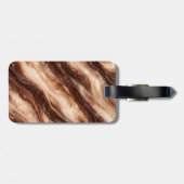 Étiquette À Bagage Chocolate Milkshake Marble Texture (Dos horizontal)