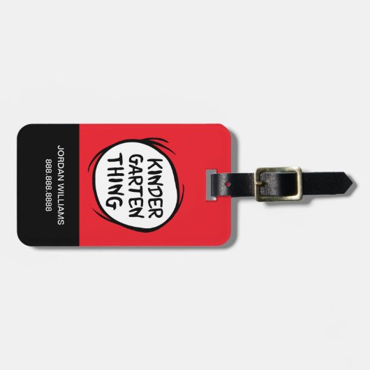 Étiquette À Bagage Chose Une Chose Deux - Chose maternelle (Devant horizontal)