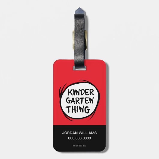 Étiquette À Bagage Chose Une Chose Deux - Chose maternelle (Dos Vertical)