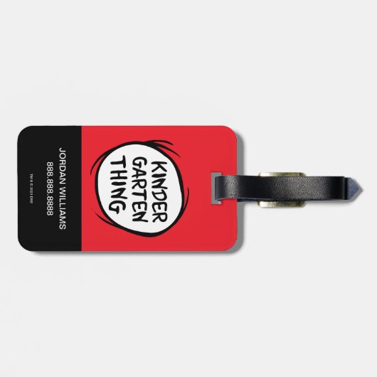 Étiquette À Bagage Chose Une Chose Deux - Chose maternelle (Dos horizontal)