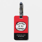 Étiquette À Bagage Chose Une Chose Deux - Enseignant de toutes choses (Dos Vertical)