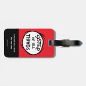 Étiquette À Bagage Chose Une Chose Deux - Soeur de toutes choses (Dos horizontal)