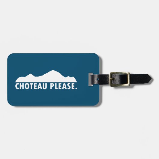 Étiquette À Bagage Choteau Montana Merci (Devant horizontal)