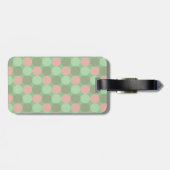 Étiquette À Bagage Chouette Brown mignonne avec bow rose (Dos horizontal)