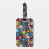 Étiquette À Bagage Chouette dans la couronne (Dos Vertical)