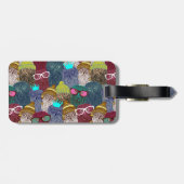 Étiquette À Bagage Chouette dans la couronne (Dos horizontal)