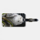 Étiquette À Bagage Chouette moelleuse (Dos horizontal)