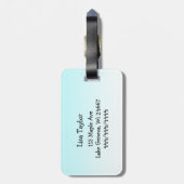 Étiquette À Bagage Chouette tirée à la main Mandala (Dos Vertical)