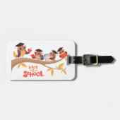 Étiquette À Bagage Chouettes mignonnes Retour à l'école (Devant horizontal)