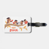 Étiquette À Bagage Chouettes mignonnes Retour à l'école (Dos horizontal)