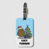 Étiquette À Bagage Christmas Potato Custom (Devant Vertical)