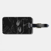 Étiquette À Bagage Chrome Argent comme Libra Zodiac Connexion Heveliu (Dos horizontal)