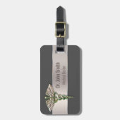 Étiquette À Bagage Chrome Holographique 3D Médicale Caduceus (Devant Vertical)