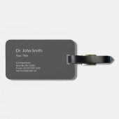 Étiquette À Bagage Chrome Holographique 3D Médicale Caduceus (Dos horizontal)