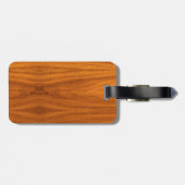 Étiquette À Bagage Chromes Silver like Sailboat on Teak Veneer (Dos horizontal)