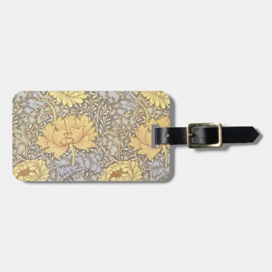 Étiquette À Bagage Chrysanthème Fleurs de Mère en Fleur de William Mo (Devant horizontal)