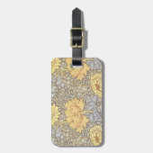 Étiquette À Bagage Chrysanthème Fleurs de Mère en Fleur de William Mo (Devant Vertical)