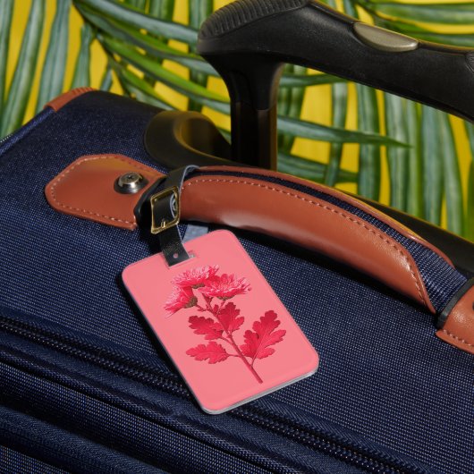 Étiquette À Bagage Chrysanthème rose (Insitu Rectoal 1)