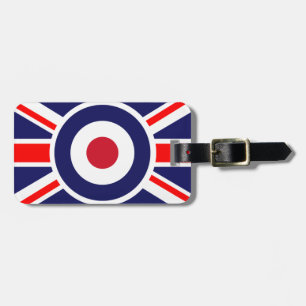 Étiquette À Bagage Cible d'Union Jack Mods Angleterre