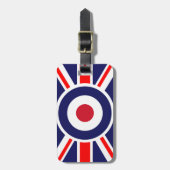 Étiquette À Bagage Cible d'Union Jack Mods Angleterre (Devant Vertical)