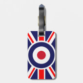 Étiquette À Bagage Cible d'Union Jack Mods Angleterre (Dos Vertical)