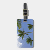 Étiquette À Bagage Ciel bleu et palmiers (Devant Vertical)