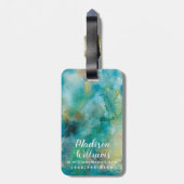 Étiquette À Bagage Ciel bleu | turquoise interstellaire (Dos Vertical)