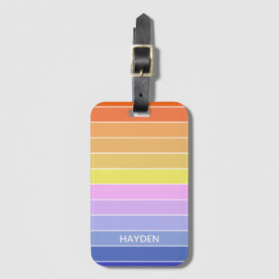 Étiquette À Bagage Ciel de coucher de soleil rayures horizontales col