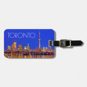 Étiquette À Bagage Ciel du centre-ville de Toronto la nuit